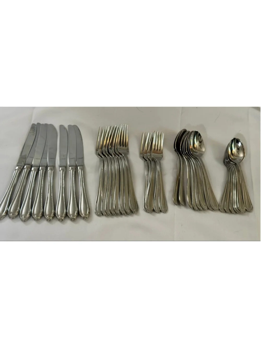 Gorham Melon Bud Frosted 18/10 Stainless Flatware 37 Pc Set Service for 8